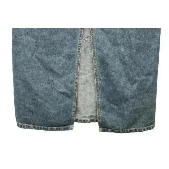 Vintage Y2K No Boundaries Denim Maxi Skirt Size 11 A-Line Boho Hippie - Picture 10 of 11